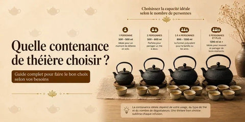 Quelle contenance de théière choisir ? 300 ml, 500 ml, 800 ml ou 1 litre