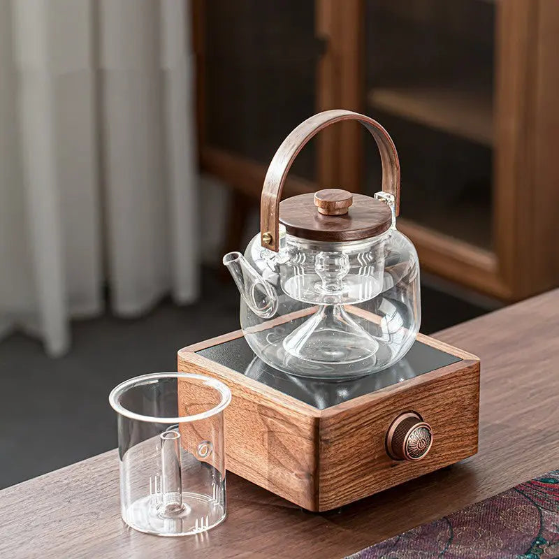Théière En Verre Borosilicate Résistante à La Chaleur 450 Ml - Avec Bec Verseur En Acier Inox | Idéale Pour Thé, Infusion Ou Lait Chaud