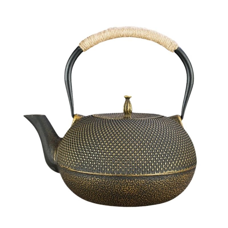Solomi Mini Théière En Fonte 0.3L Avec Poignée Dorée - Élégante Et Pratique
