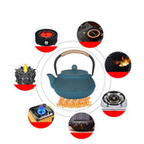 Théière en Fonte Bleue sur Feux