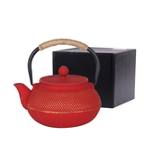 Théière en Fonte Rouge avec Emballage