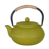 théière en fonte verte