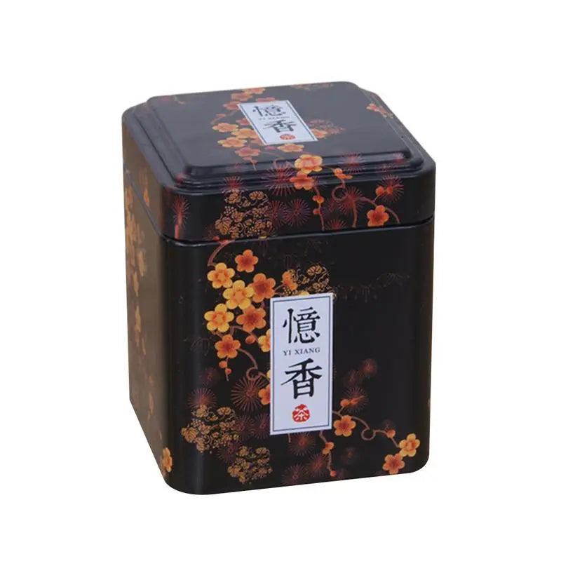 Boîte à Thé Hermétique En Céramique Vintage Chinoise – Motif Doré Avec Pompons – Pour Thé, Café, épices, Sucre – Rouge - 2