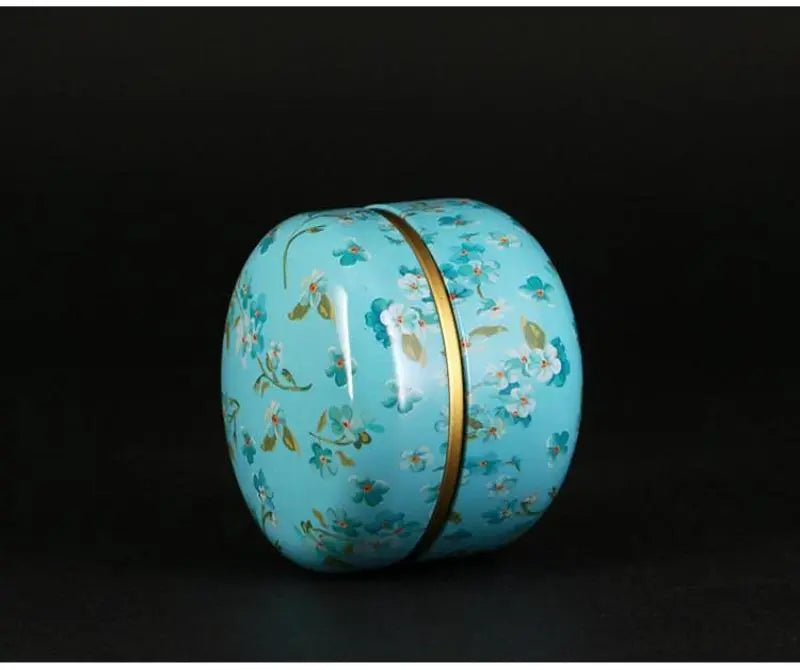 boîte à thé japonaise en papier washi, RUBANS, bleu