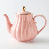 Théière Anglaise en Porcelaine Grande Contenance Rose