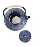 Théière en Fonte Cerisier Bleue Emaillée