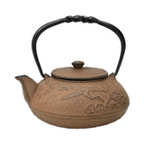 Bouilloire en fonte japonaise Oitomi grue Hisago 0,5 L, bec à gauche, sur fond blanc