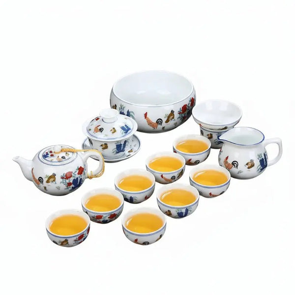 Service à Thé Portable LUAND – Tasse En Céramique Avec Soucoupe, Style Gong Fu, Idéal Voyage