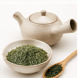 Théière kyusu et feuilles de thé vert sencha du Japon 85 g