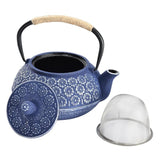 Théière en Fonte Cerisier Bleue avec iltre