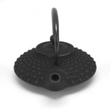 avant de théière japonaise en fonte iwachu kambin noir