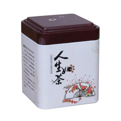 Boîte à Thé Hermétique En Céramique Vintage Chinoise – Motif Doré Avec Pompons – Pour Thé, Café, épices, Sucre – Rouge - 4