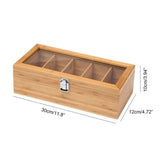 Boite à Thé en Bois Compartimentée Vide