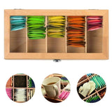 Boite a the en bois compartimentee organisateur 