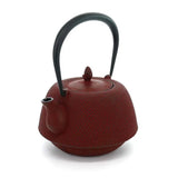 face de théière japonaise en fonte iwachu nambu arare bordeaux