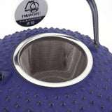 filtre théière japonaise en fonte iwachu kambin bleue