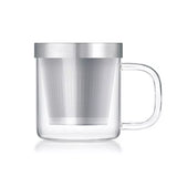 mug à thé avec couvercle blanc