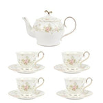Service à thé anglais vintage 4 tasses