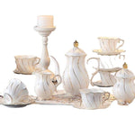 service à thé porcelaine Anglaise or