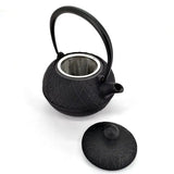 Théière en fonte du japon oiharu argyle 600 ml noir vue ouverte